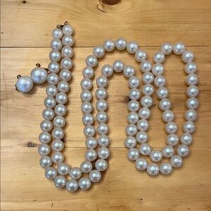 Vintage Faux Pearl Necklace and Earring Set